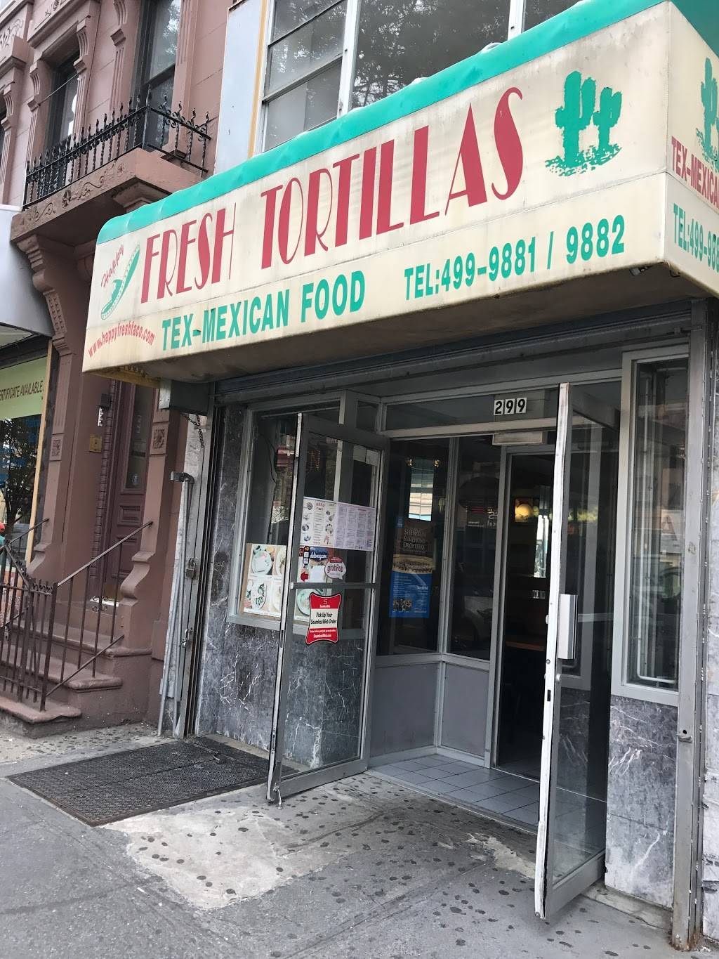Happy Fresh Tortillas Grill | restaurant | 299 7th Ave, Brooklyn, NY 11215, USA | 7184999881 OR +1 718-499-9881