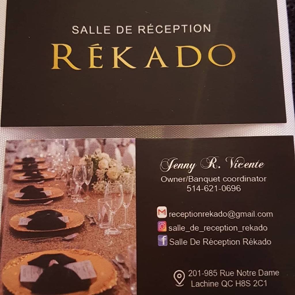 Salle De Reception REKADO | restaurant | 985 Rue Notre Dame, Lachine, QC H8S 2C1, Canada | 5146210696 OR +1 514-621-0696