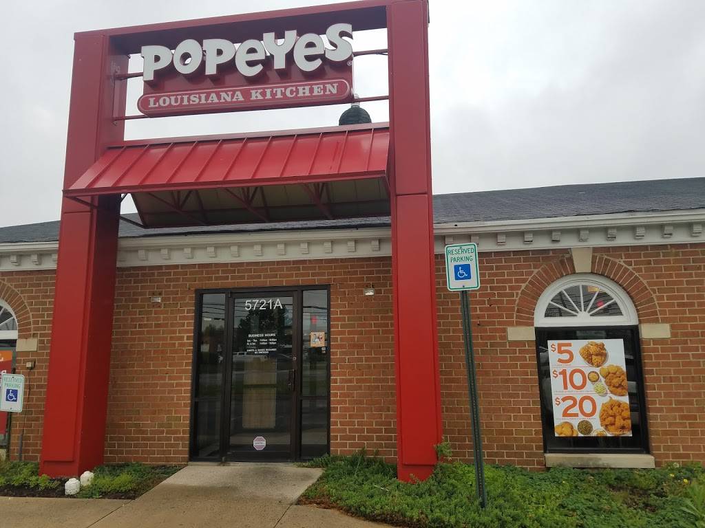 Popeyes Louisiana Kitchen | restaurant | 5721 Buckeystown Pike, Frederick, MD 21704, USA | 3016626402 OR +1 301-662-6402