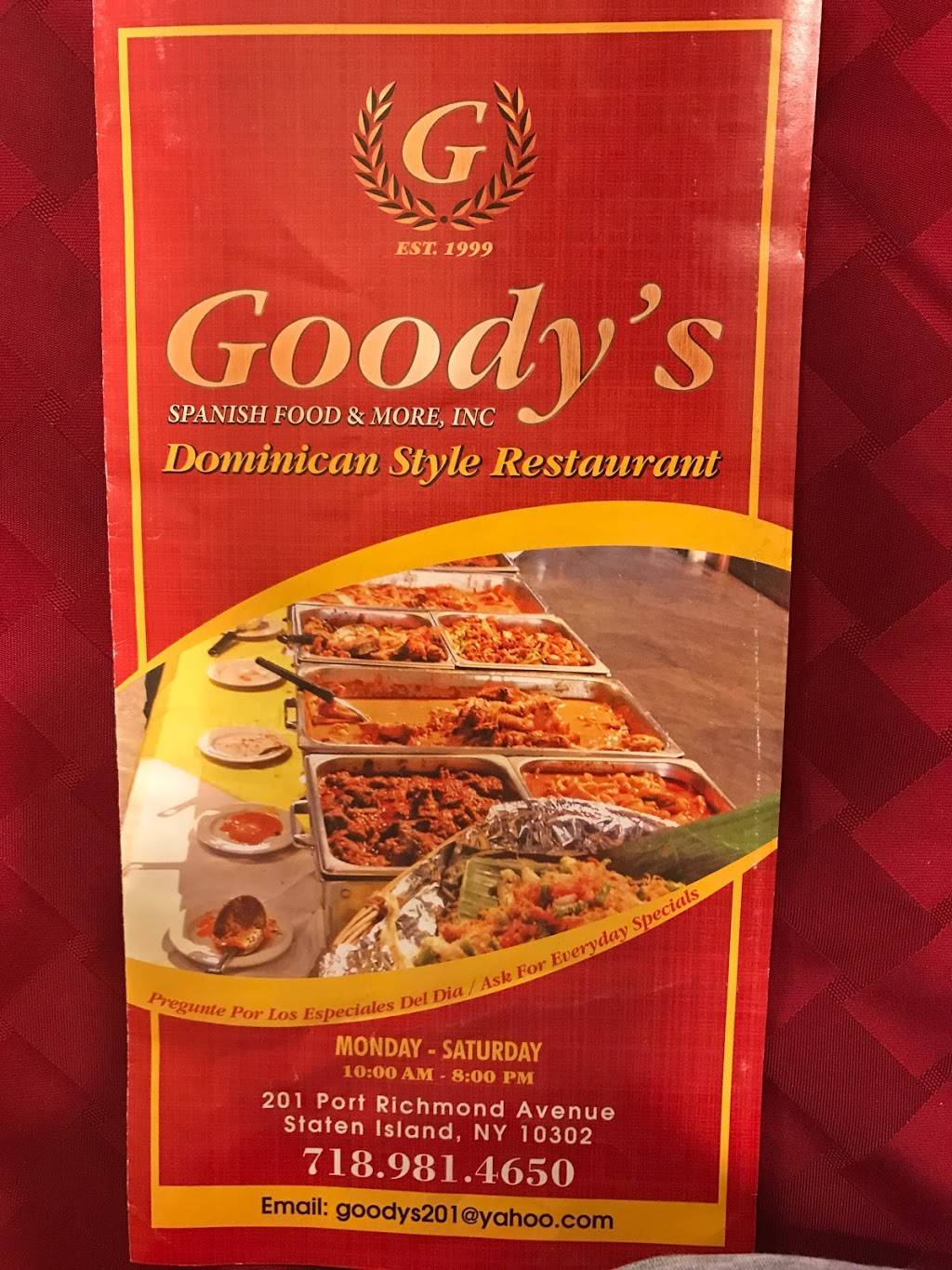 Goodys Spanish Food | restaurant | 201 Port Richmond Ave, Staten Island, NY 10302, USA | 7189814650 OR +1 718-981-4650