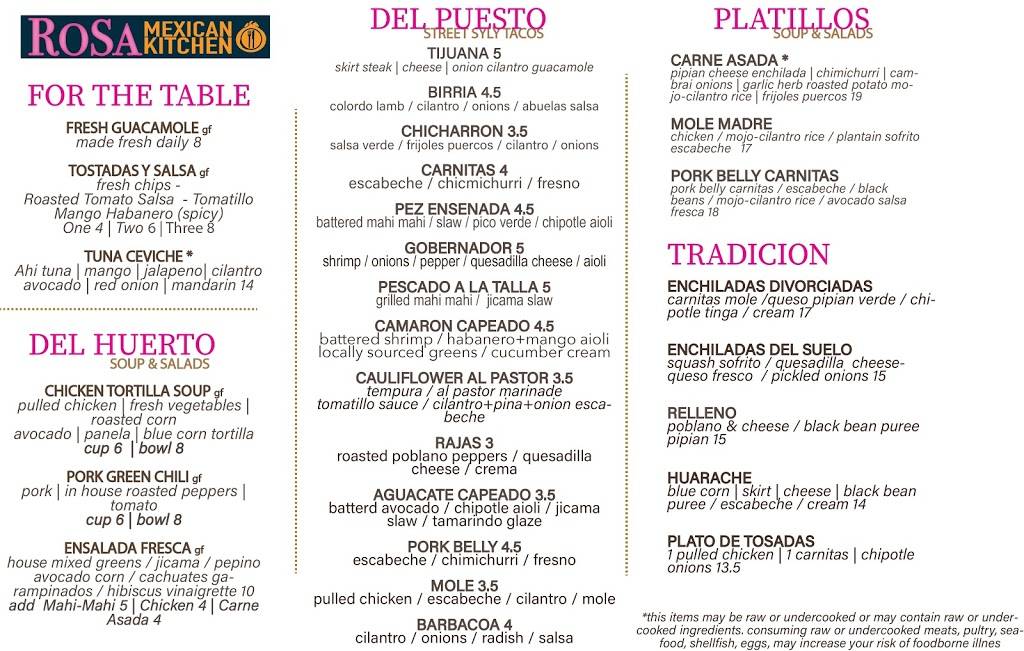 Rosa Mexican Kitchen Thornton | restaurant | 14322 Lincoln St, Thornton, CO 80023, USA | 7206380046 OR +1 720-638-0046