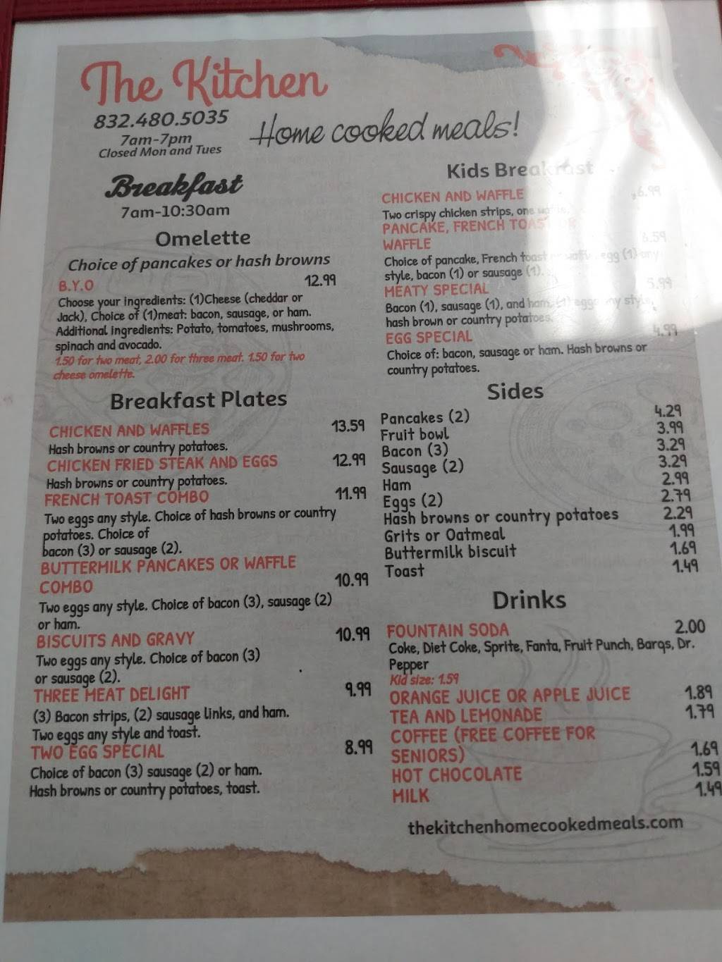 The Kitchen | restaurant | 700 E Houston St, Cleveland, TX 77327, USA | 8324805035 OR +1 832-480-5035