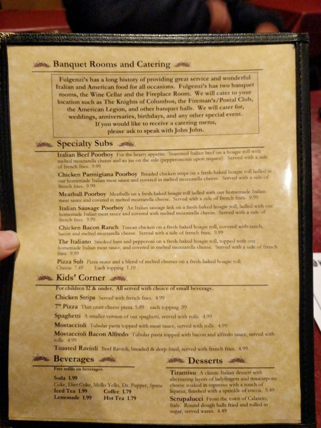 Fulgenzis Trattoria | restaurant | 214 W Chestnut St, Chatham, IL 62629, USA | 2174836433 OR +1 217-483-6433