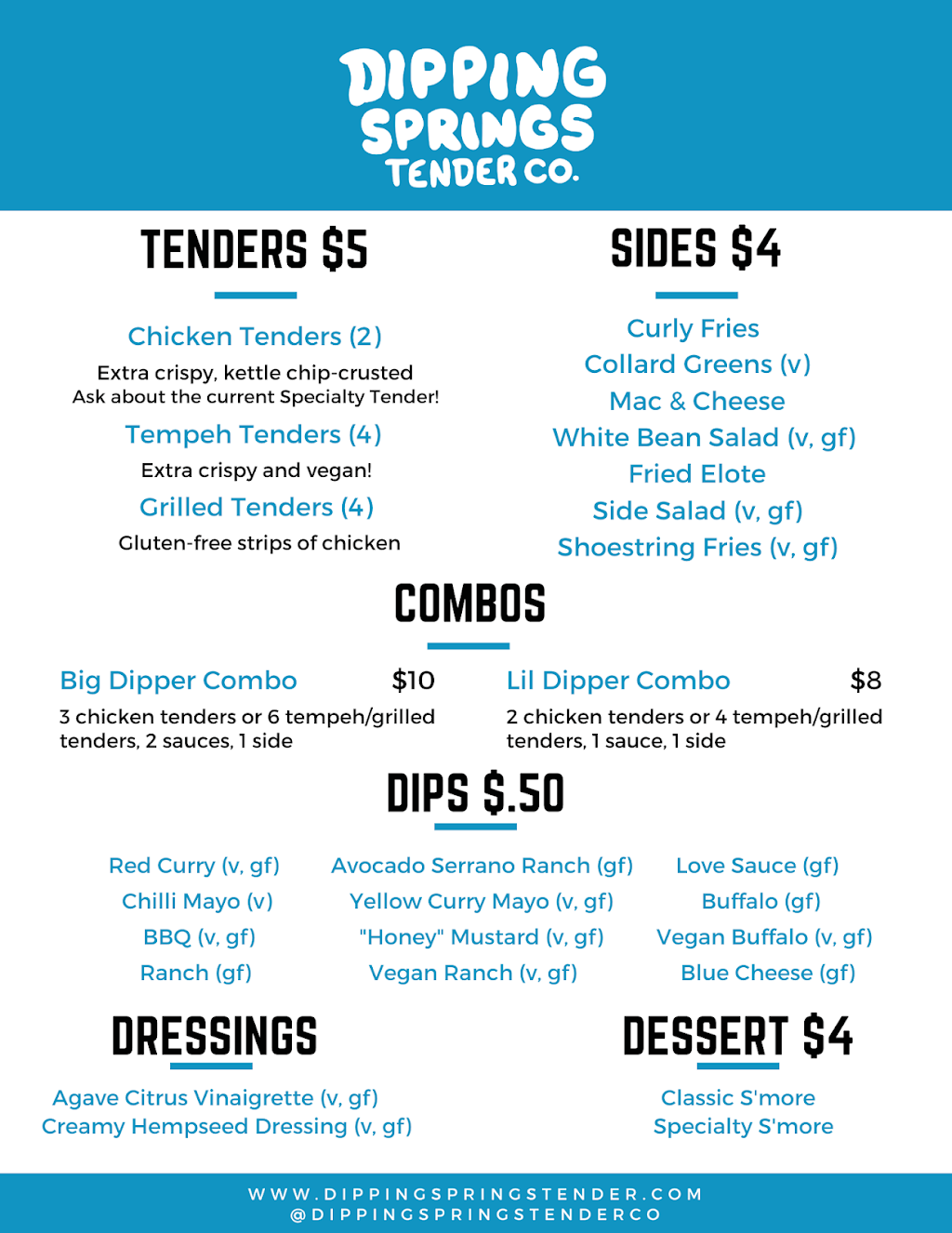 Dipping Springs Tender Co | meal takeaway | 979 Springdale Rd, Austin, TX 78702, USA | 5129373135 OR +1 512-937-3135