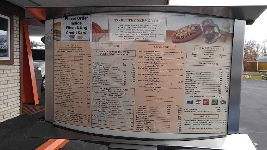 B&K Root Beer | restaurant | 1218 S Jefferson St, Huntington, IN 46750, USA | 2603566920 OR +1 260-356-6920