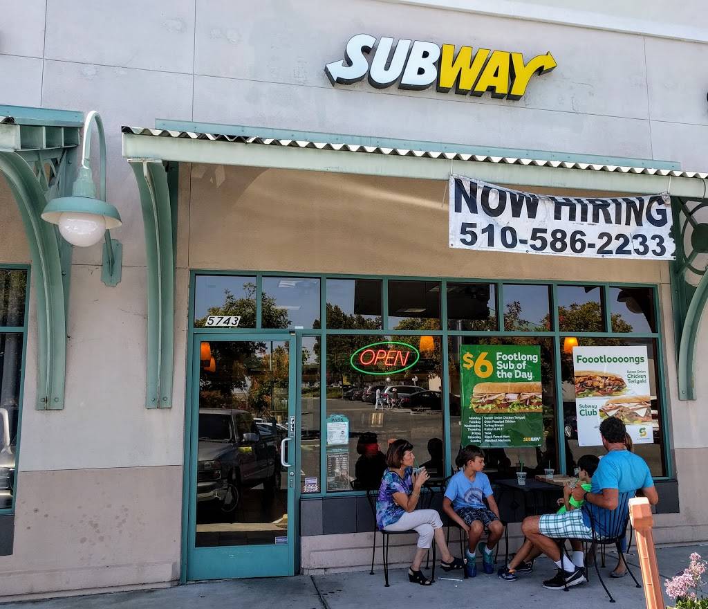 Subway Restaurants | restaurant | 5743 Stevenson Blvd, Newark, CA 94560, USA | 5106614241 OR +1 510-661-4241