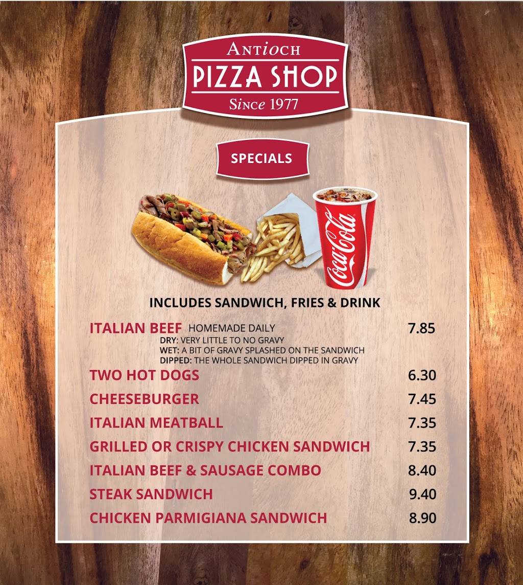 Antioch Pizza Shop - Woodstock, IL | restaurant | 150 S Eastwood Dr, Woodstock, IL 60098, USA | 8153453600 OR +1 815-345-3600