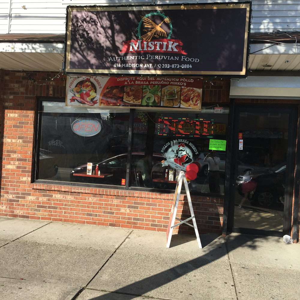Mistik Authentic Peruvian Food | restaurant | 816 Madison Ave, Bridgeport, CT 06606, USA | 2038730884 OR +1 203-873-0884