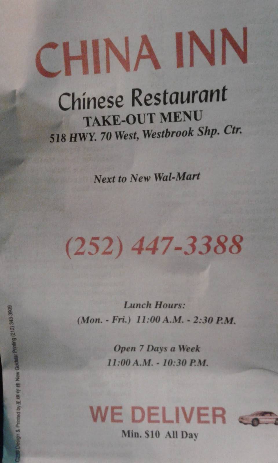 China Inn Chinese Restaurant | restaurant | 518 US-70, Havelock, NC 28532, USA | 2524473388 OR +1 252-447-3388