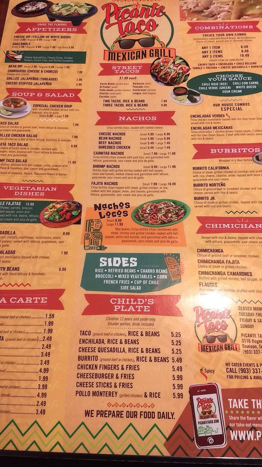 Picante Taco | restaurant | 3116 Regency Ln, Denison, TX 75020, USA | 9033371977 OR +1 903-337-1977