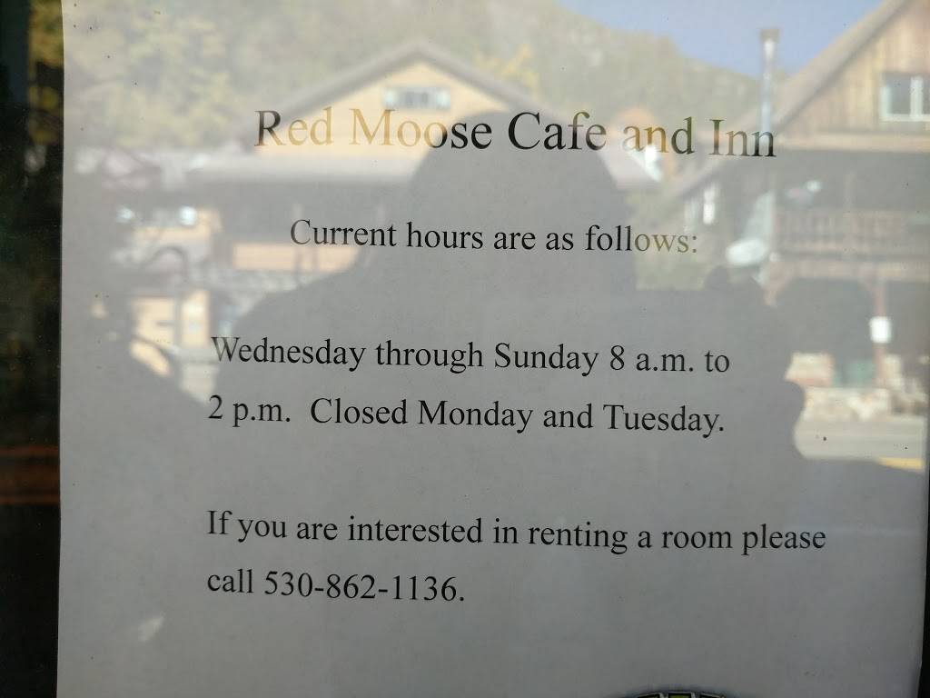 Red Moose Cafe & Inn | restaurant | 224 Main St, Sierra City, CA 96125, USA | 5308621024 OR +1 530-862-1024