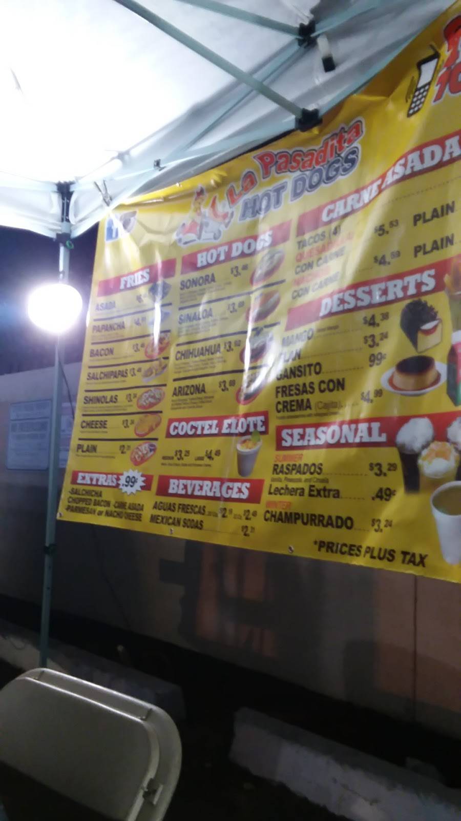 La Pasadita Hot Dogs | restaurant | 10650 W Indian School Rd, Phoenix, AZ 85037, USA | 6234187035 OR +1 623-418-7035