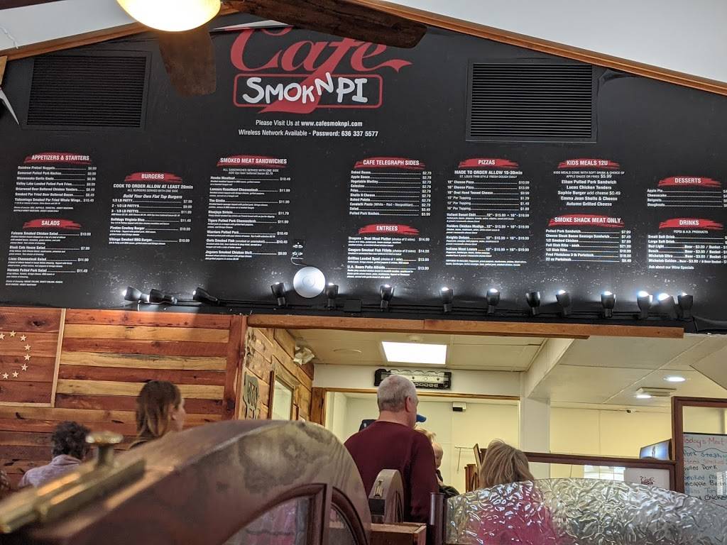 Cafe Smok N Pi | restaurant | 12636 MO-21, De Soto, MO 63020, USA | 6363375577 OR +1 636-337-5577
