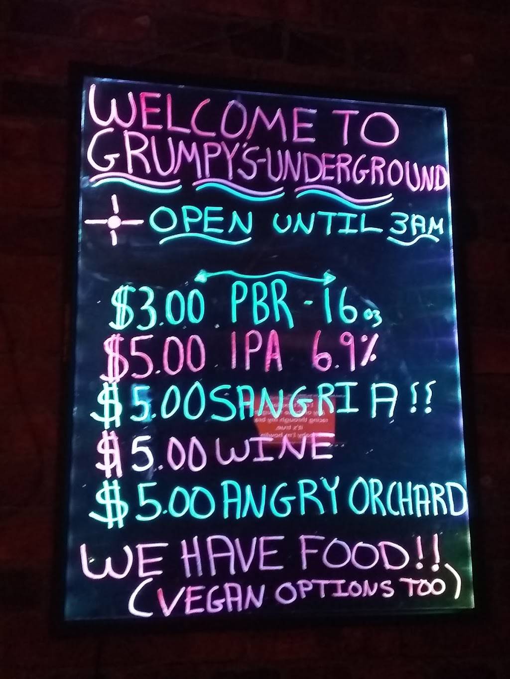 Grumpys underground | restaurant | 1018 N Mills Ave, Orlando, FL 32804, USA | 8138984717 OR +1 813-898-4717