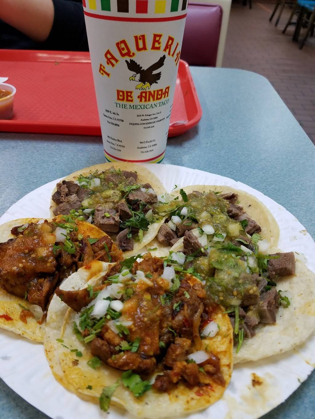 Taqueria De Anda | restaurant | 902 N Harbor Blvd, Santa Ana, CA 92703, USA | 7145541339 OR +1 714-554-1339