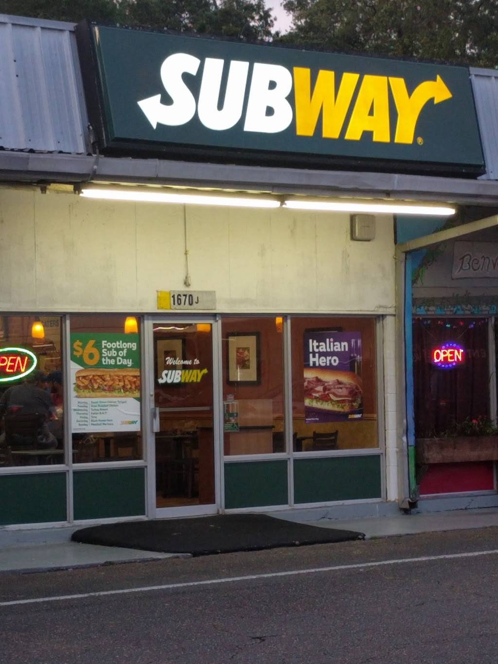 Subway | meal takeaway | 1670 Pass Rd, Biloxi, MS 39531, USA | 2283746646 OR +1 228-374-6646