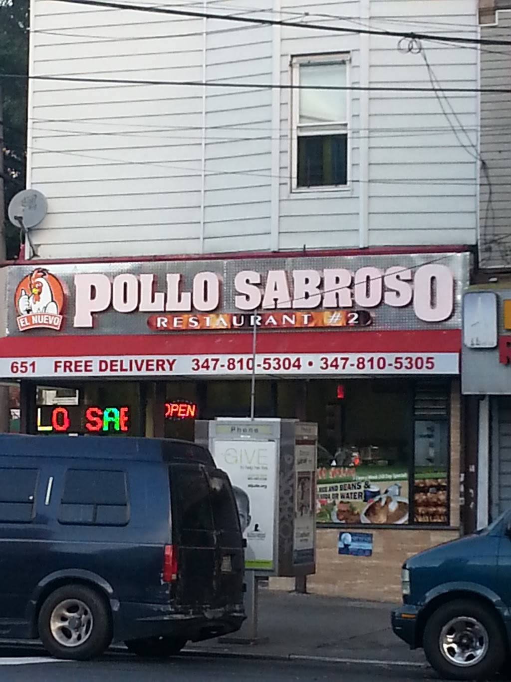 El Nuevo Pollo Sabroso 2 | restaurant | 651 Morris Park Ave, Bronx, NY 10462, USA | 3478105304 OR +1 347-810-5304