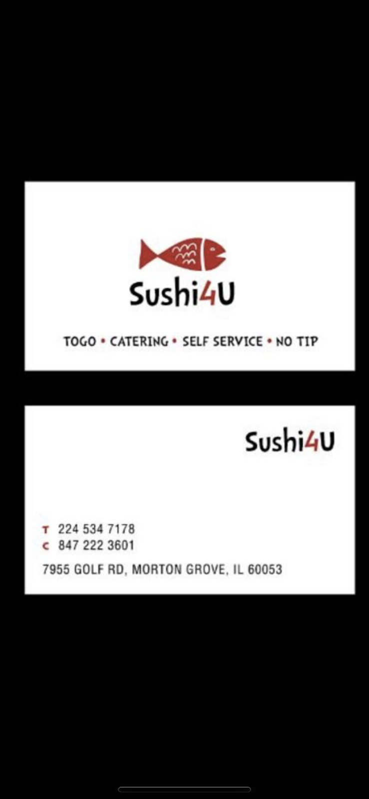 Sushi 4 U | restaurant | 7955 Golf Rd, Morton Grove, IL 60053, USA | 2245347178 OR +1 224-534-7178
