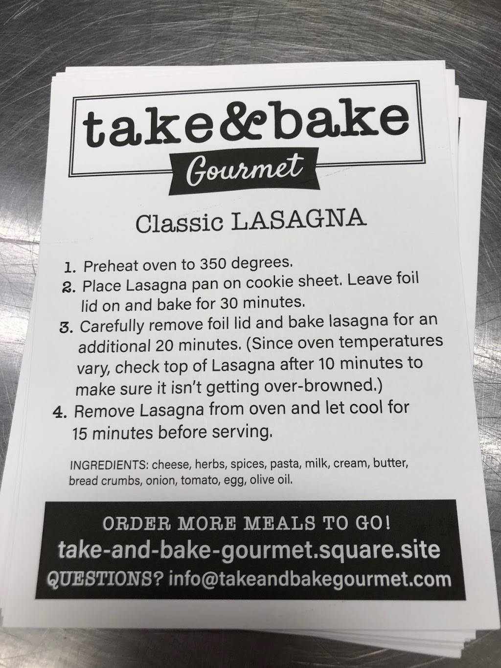 Take and Bake Gourmet | meal takeaway | 90 Haydenville Rd, Leeds, MA 01053, United States | 4135700538 OR +1 413-570-0538