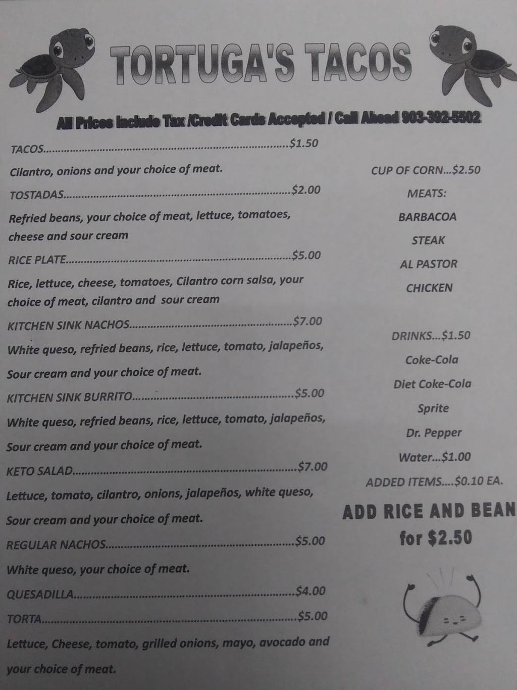 Tortugas Taco Shop | restaurant | 306 US-79, Henderson, TX 75652, USA | 9033925502 OR +1 903-392-5502