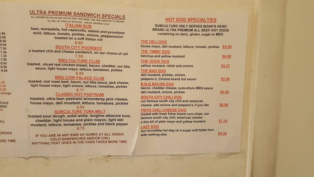 Subculture Deli | restaurant | 151 S Spruce Ave, South San Francisco, CA 94080, USA | 6507456270 OR +1 650-745-6270