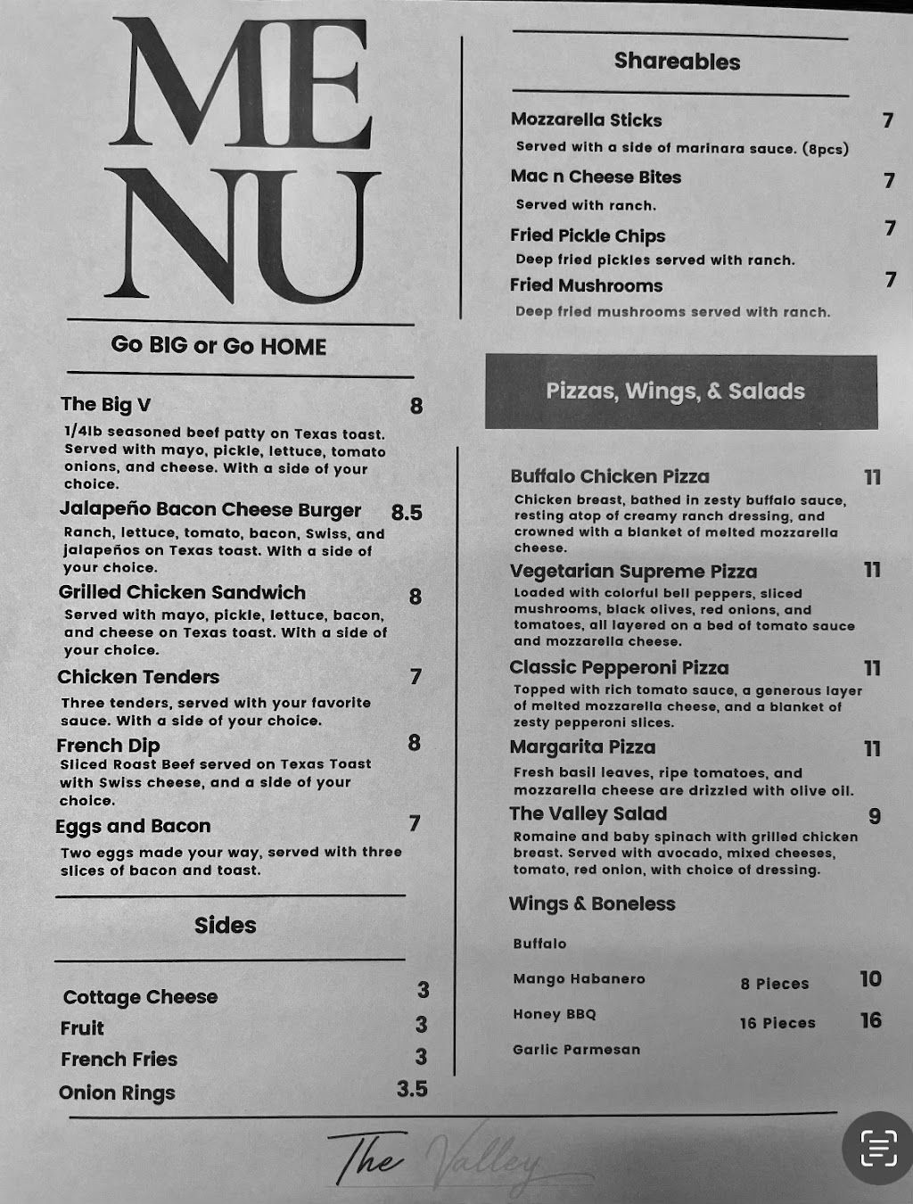 The Valley Canteen | restaurant | 259 E Morrow St, Marshall, MO 65340, USA | 6602363051 OR +1 660-236-3051