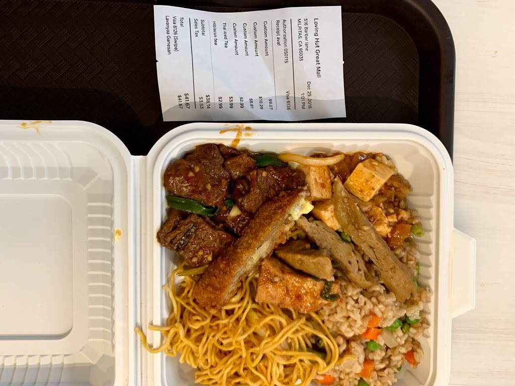 Loving Hut | restaurant | 608 Great Mall Dr, Milpitas, CA 95035, USA | 4087916050 OR +1 408-791-6050