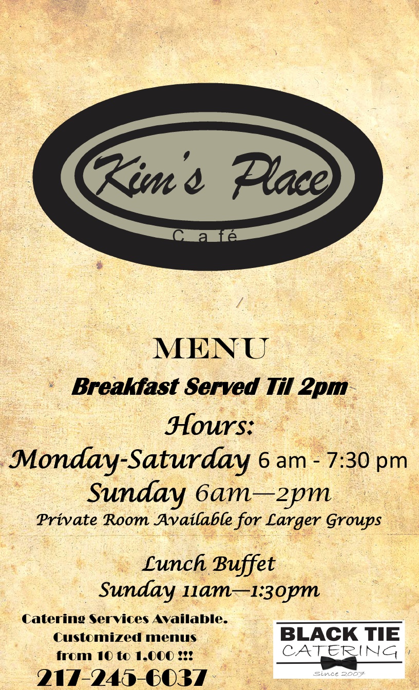 Kims Place Cafe | restaurant | 211 E Court St, Jacksonville, IL 62650, USA | 2172456037 OR +1 217-245-6037