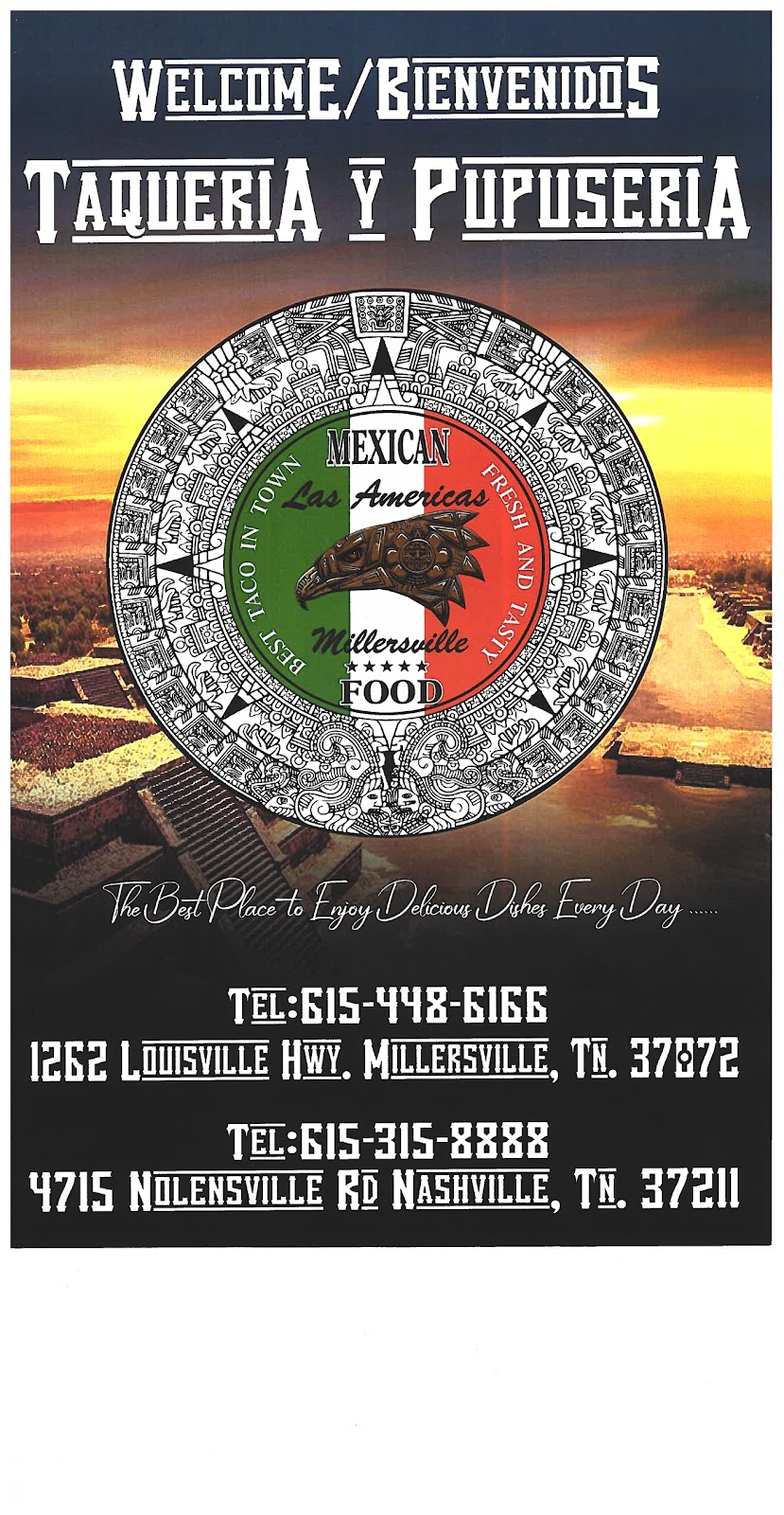 Las Americas of Millersville | restaurant | 1262 Louisville Hwy, Goodlettsville, TN 37072, USA | 6154486166 OR +1 615-448-6166