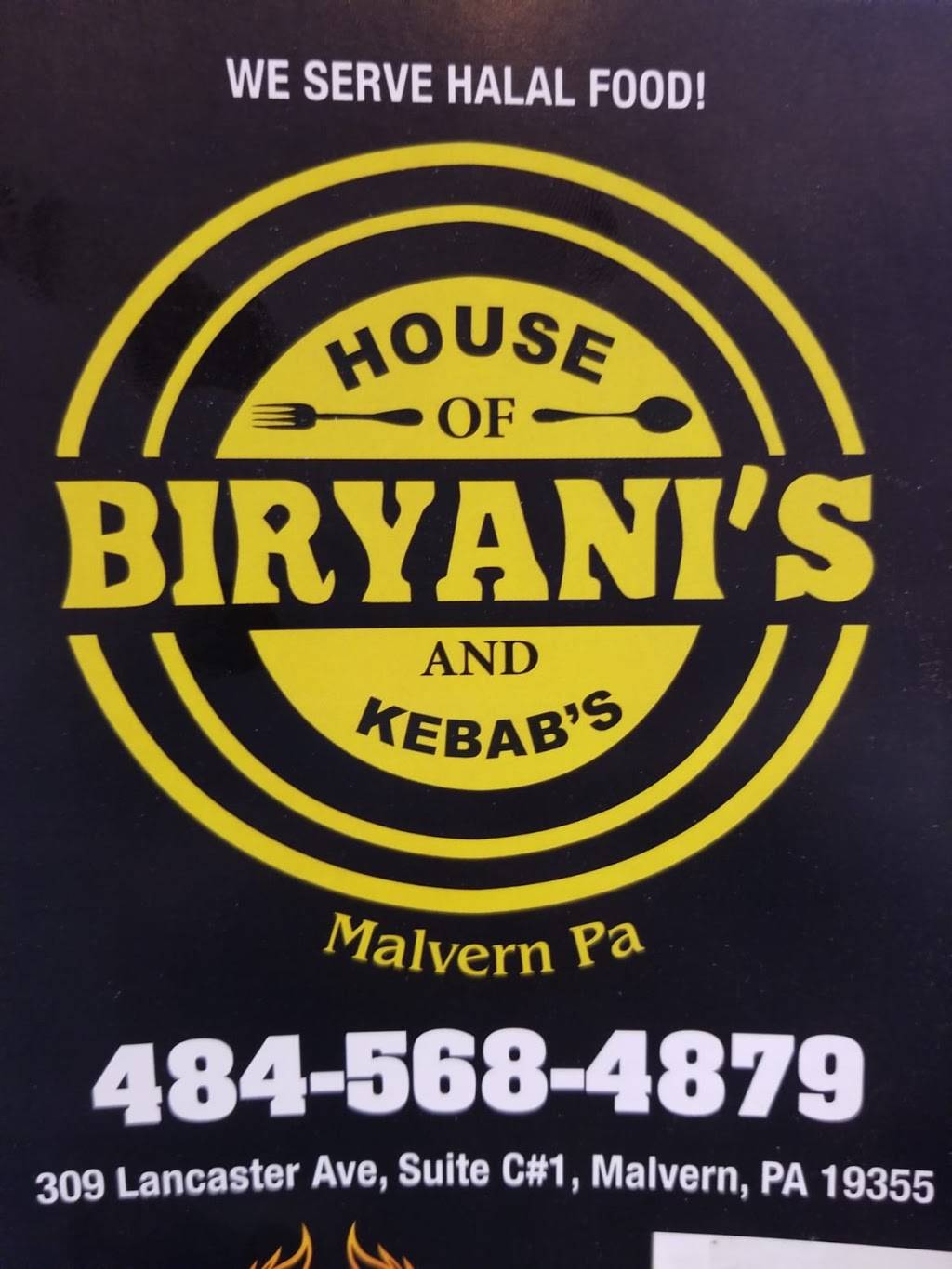 House of Biryanis and Kebabs Malvern PA | restaurant | 309 Lancaster Ave c1, Malvern, PA 19355, USA | 4845684879 OR +1 484-568-4879