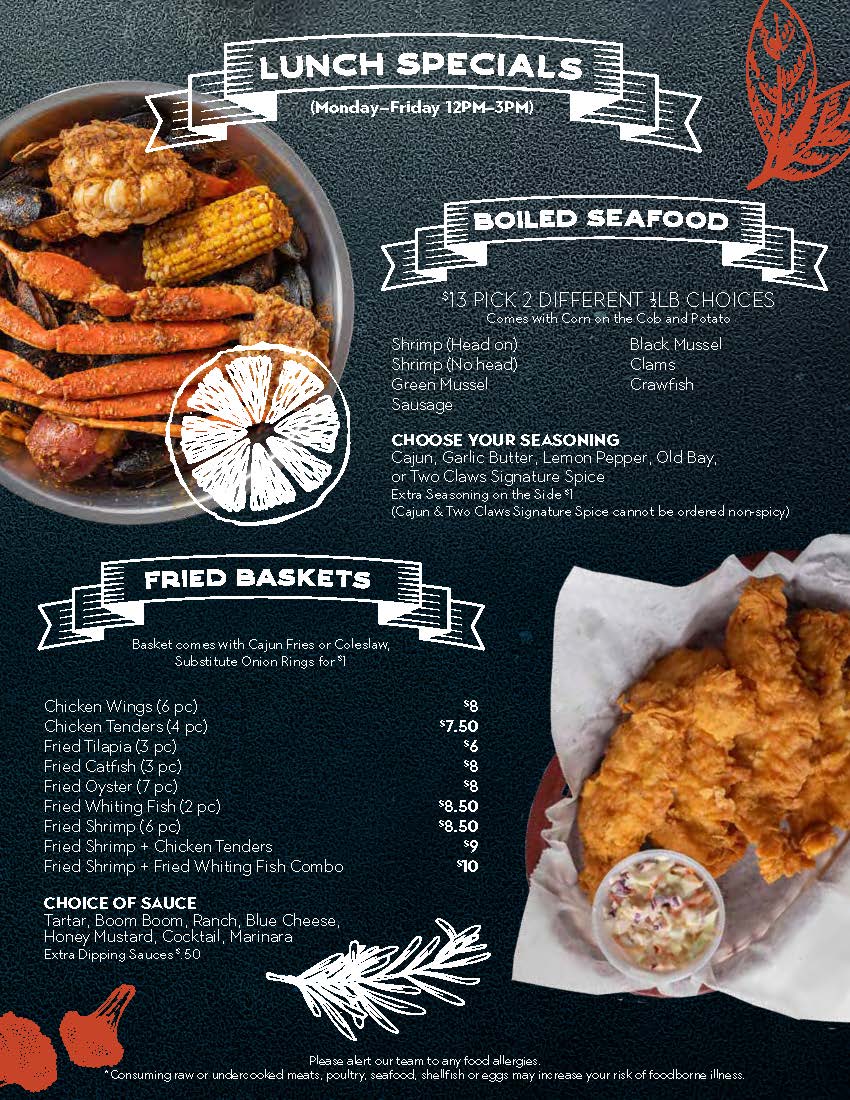 Two Claws | restaurant | 3226 Kirkwood Hwy, Wilmington, DE 19808, USA | 3023848323 OR +1 302-384-8323