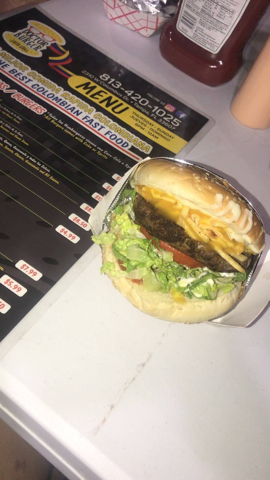 Doctor Burger Latín Grill | restaurant | 2520 W Hillsborough Ave, Tampa, FL 33614, USA | 8134201025 OR +1 813-420-1025