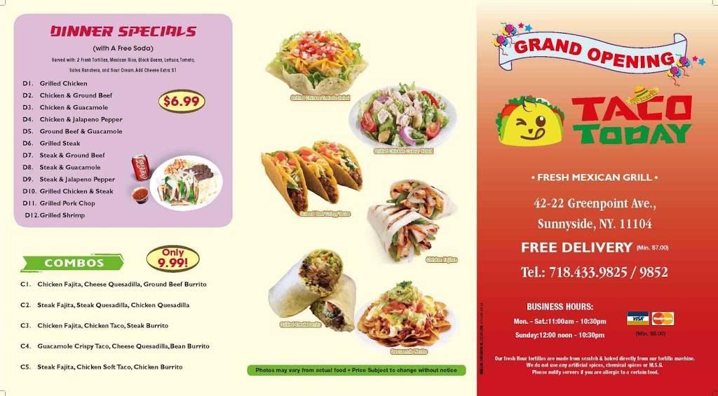Taco Today | restaurant | 4222 Greenpoint Ave, Sunnyside, NY 11104, USA | 7184339825 OR +1 718-433-9825