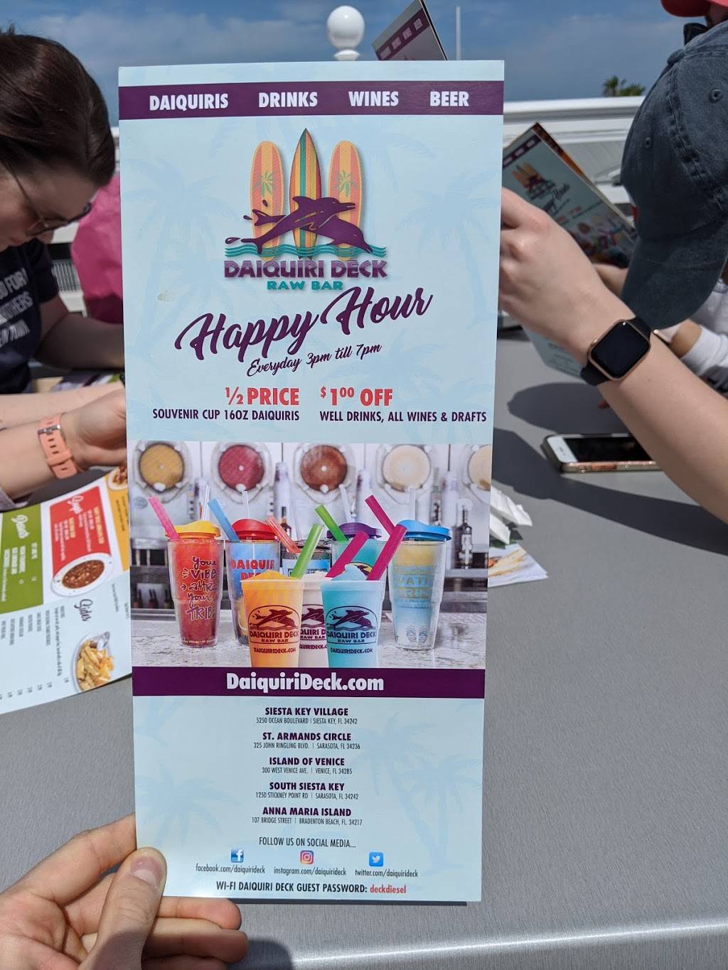 Daiquiri Deck Anna Maria Island | restaurant | 107 Bridge St, Bradenton Beach, FL 34217, USA | 9412533300 OR +1 941-253-3300