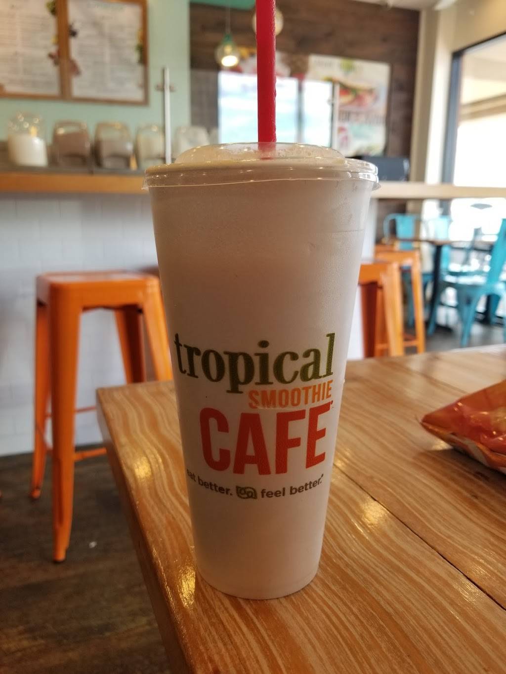 Tropical Smoothie Cafe | restaurant | 1218 Bridford Pkwy, Greensboro, NC 27407, USA | 3367934240 OR +1 336-793-4240