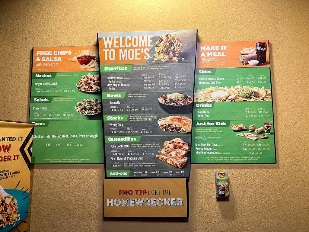 Moes Southwest Grill | restaurant | 4192 Conroy Rd, Orlando, FL 32839, USA | 4072268700 OR +1 407-226-8700