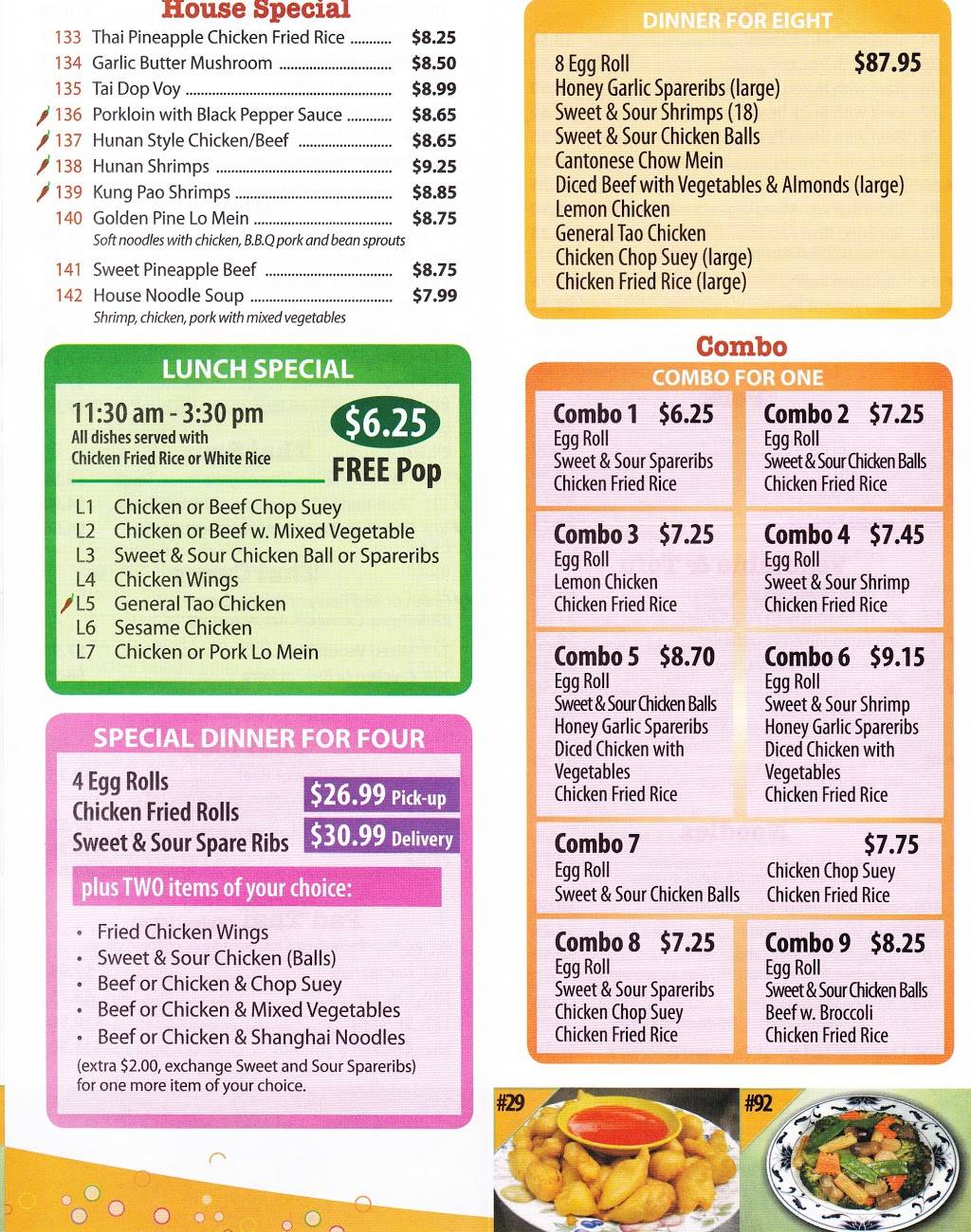 Golden Pine Chinese Restaurant | restaurant | 2 Glenabbey Dr, Courtice, ON L1E 1C1, Canada | 9052405888 OR +1 905-240-5888