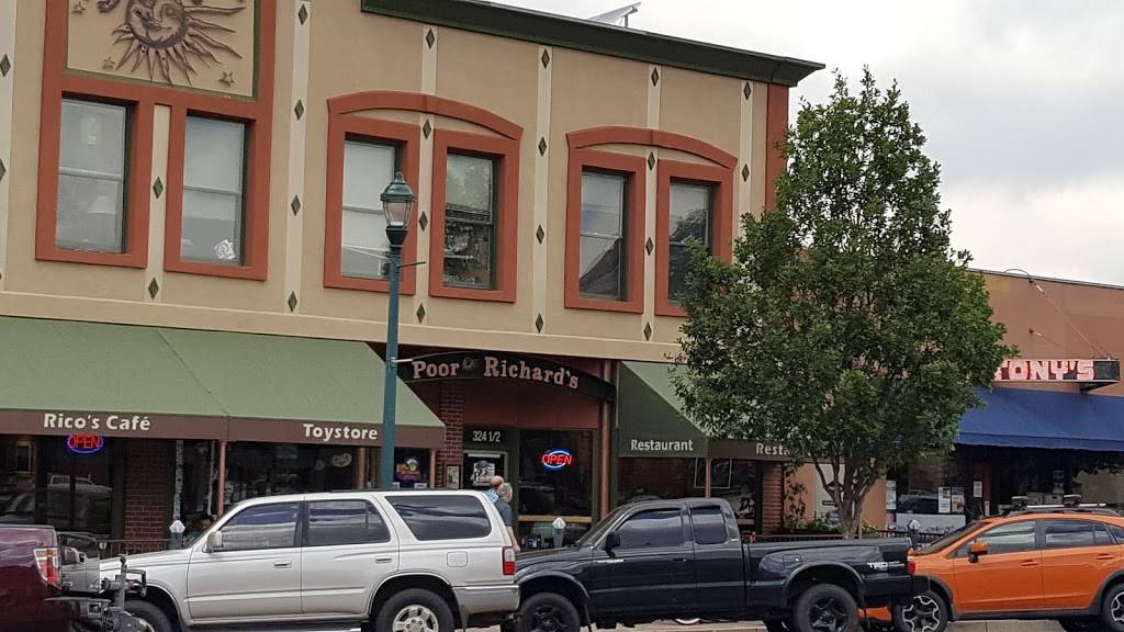 Poor Richards Restaurant | meal takeaway | 324 1/2 N Tejon St, Colorado Springs, CO 80903, USA | 7195785549 OR +1 719-578-5549