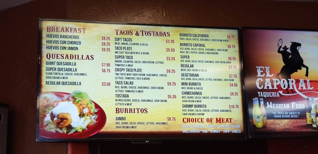 El Caporal Taqueria | restaurant | 4470 Lone Tree Way, Antioch, CA 94531, USA | 9255220714 OR +1 925-522-0714