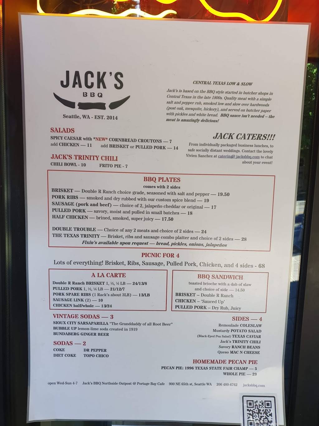 Jacks BBQ Northside | restaurant | 900 NE 65th St, Seattle, WA 98115, USA | 2064806762 OR +1 206-480-6762