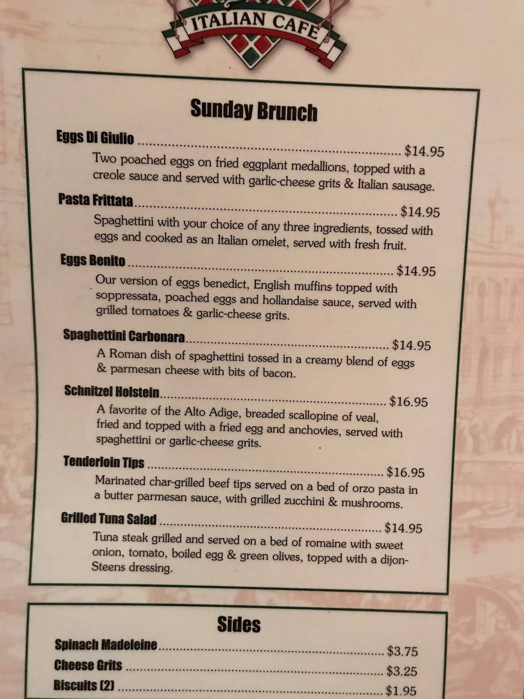 Digiulio Brothers Italian Cafe | restaurant | 2903 Perkins Rd, Baton Rouge, LA 70808, USA | 2253834203 OR +1 225-383-4203