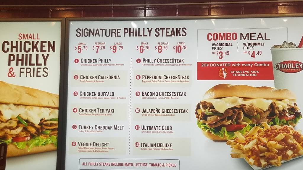 Charleys Philly Steaks | restaurant | 20505 S Dixie Hwy Ste BAY1871, Cutler Bay, FL 33189, USA | 3052323174 OR +1 305-232-3174