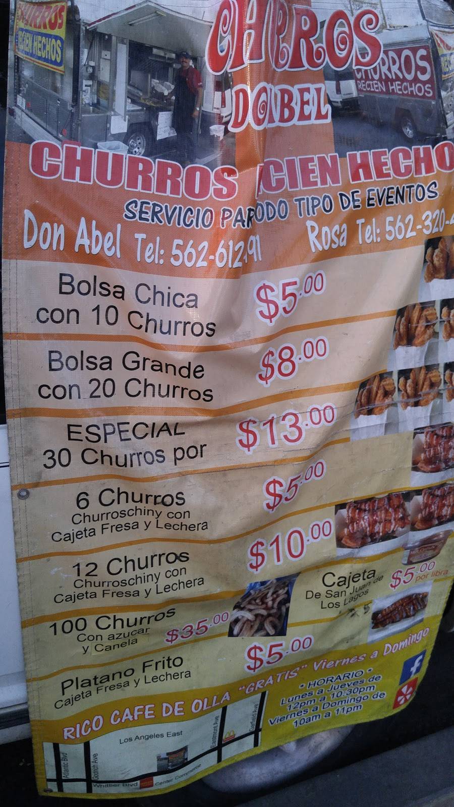 Churros By Abel | restaurant | 5506 Whittier Blvd, East Los Angeles, CA 90022, USA | 5626125991 OR +1 562-612-5991