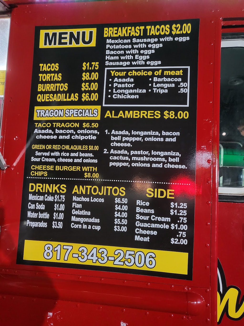 Taqueria El Tragon | restaurant | 1310 Sycamore School Rd, Fort Worth, TX 76134, USA | 8179922281 OR +1 817-992-2281