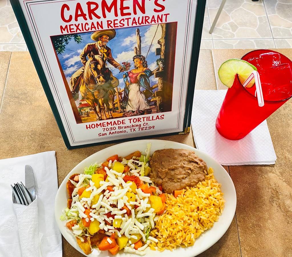 Carmen’s Mexican Restaurant | restaurant | 7030 Branching Ct, San Antonio, TX 78239, USA | 2102331433 OR +1 210-233-1433