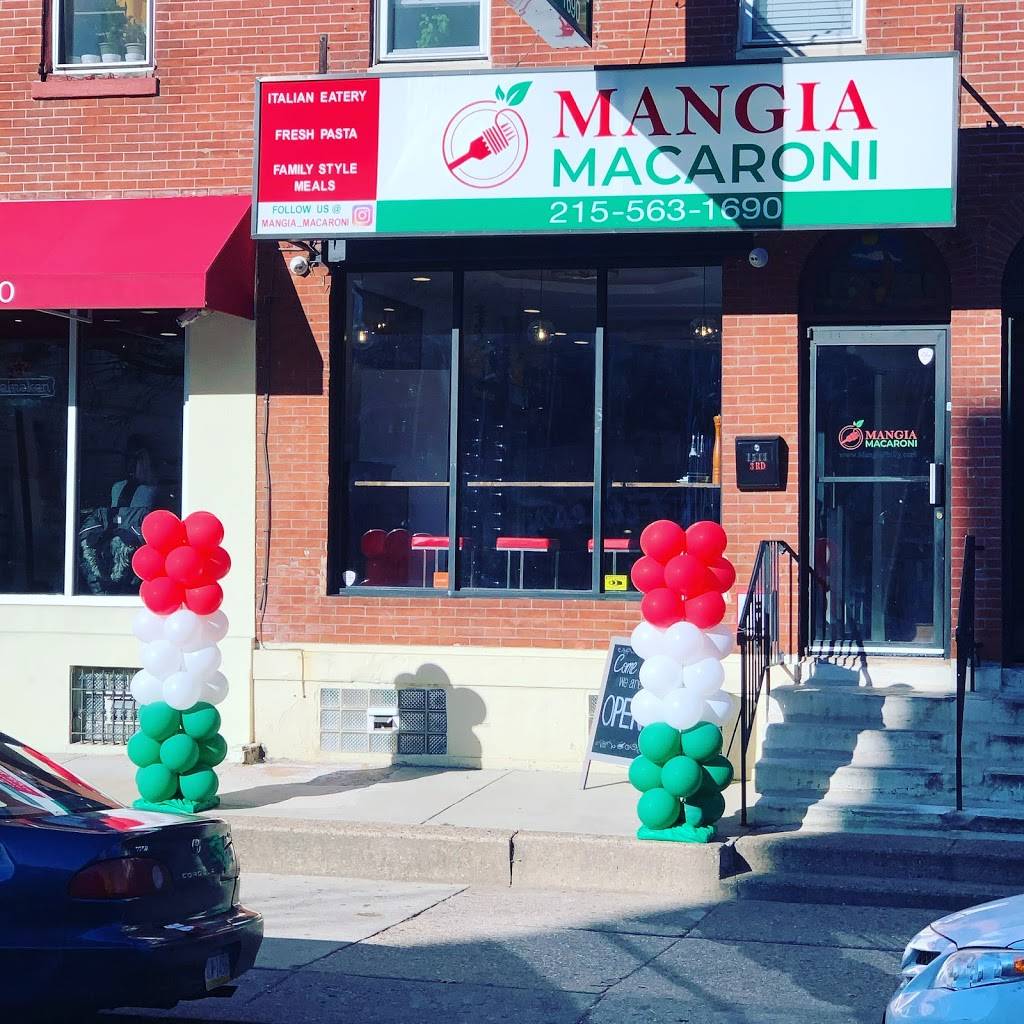 Mangia Macaroni | restaurant | 1543 Spring Garden St, Philadelphia, PA 19130, USA | 2155631690 OR +1 215-563-1690