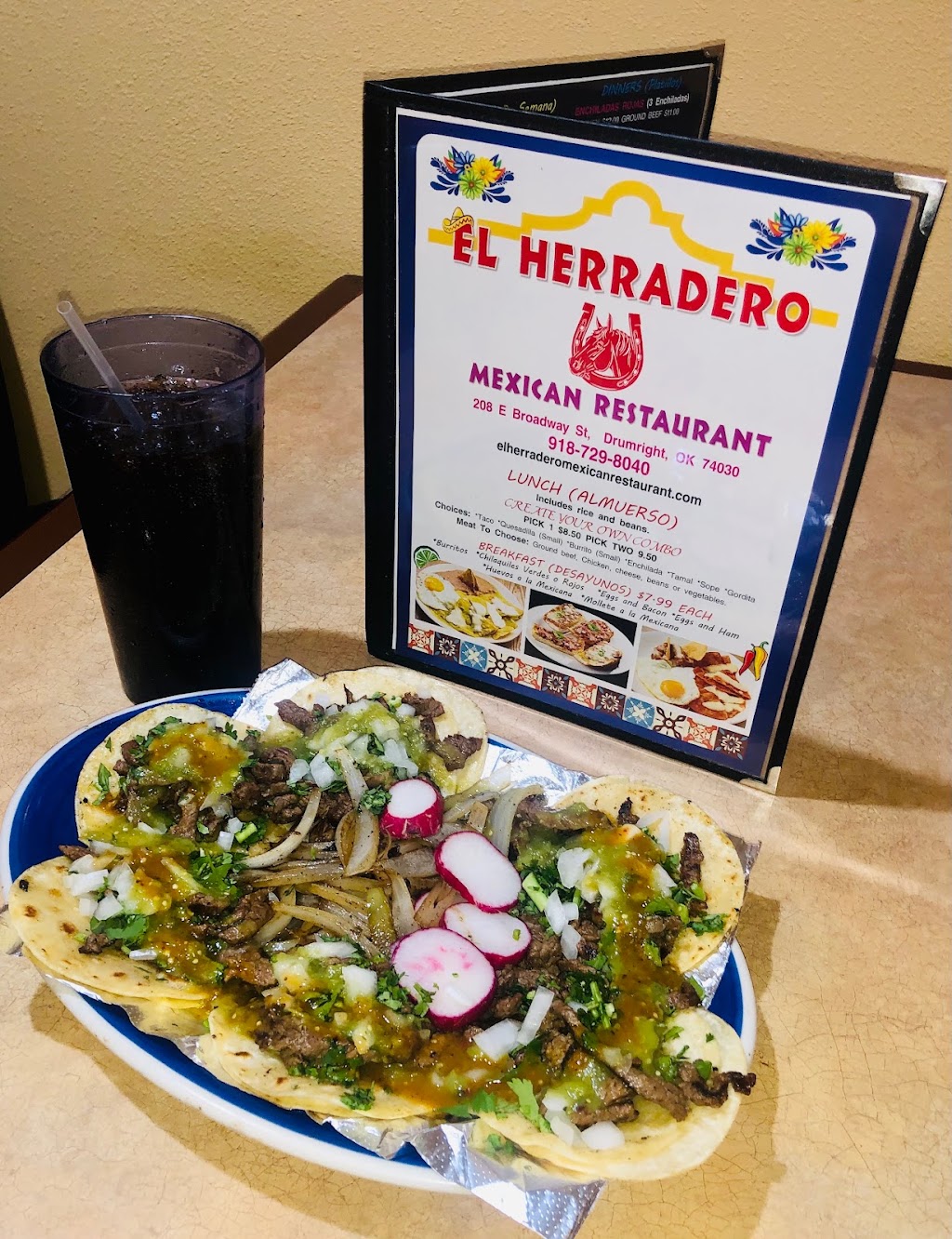 El Herradero Mexican Restaurant | restaurant | 208 E Broadway St, Drumright, OK 74030, USA | 9187298040 OR +1 918-729-8040