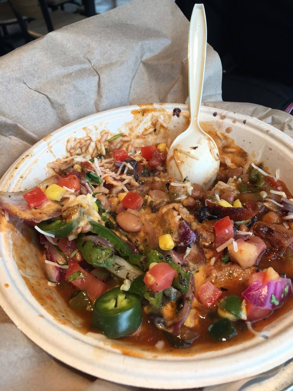 QDOBA Mexican Eats | restaurant | 280 School St Suite D100, Mansfield, MA 02048, USA | 5083372400 OR +1 508-337-2400