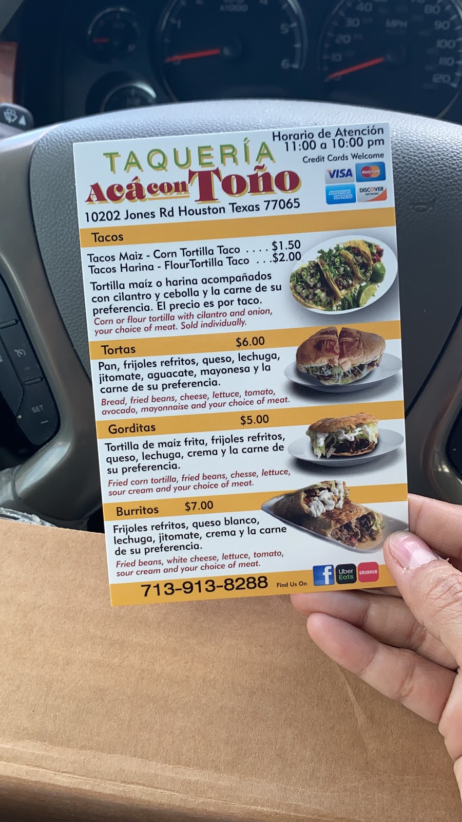 Taqueria Acá Con Toño | restaurant | 10202 Jones Rd, Houston, TX 77065, USA | 7139138288 OR +1 713-913-8288