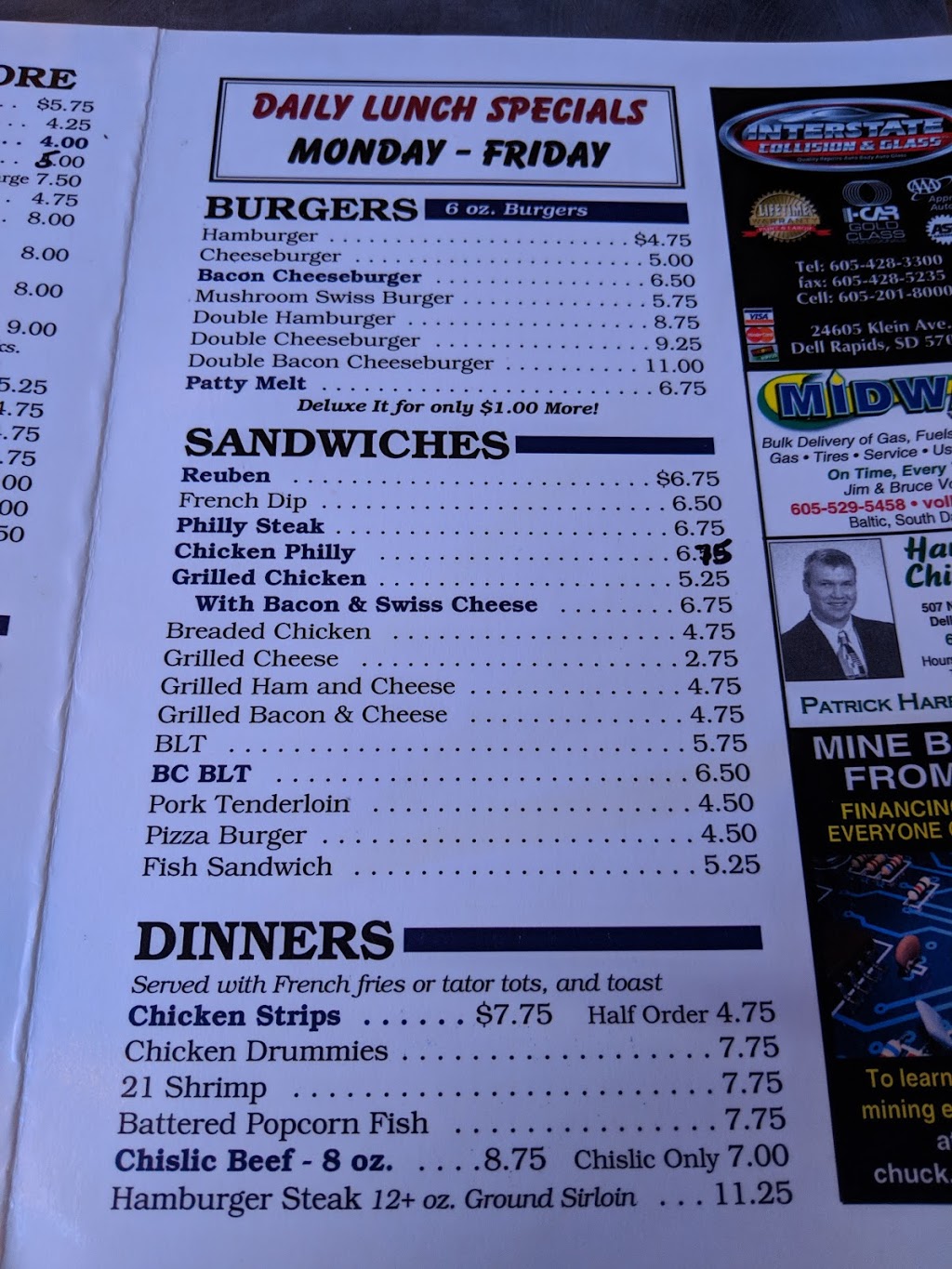 Baltic Corner | restaurant | 25001 475th Ave, Dell Rapids, SD 57022, USA | 6055299410 OR +1 605-529-9410